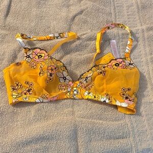 Savage X Fenty Yellow Floral Bralette